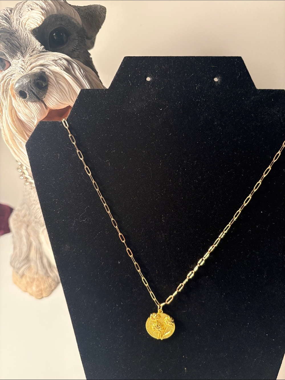 Plunder Gold Floral Coin Pendant Necklace
